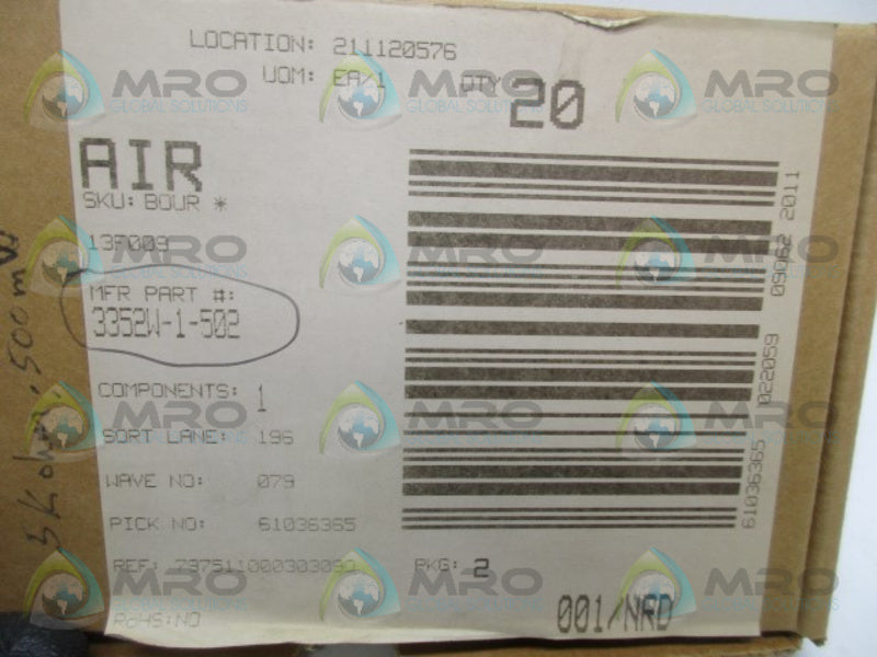 BOURNS 3352W-1-502 POTENTIOMETER (IN BOX)  NSNP