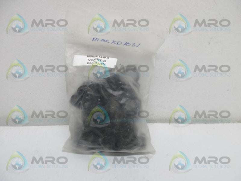 INDUSTRIAL MRO 13176 HERBIE CLIP D (PK OF 20) * NEW IN FACTORY BAG *