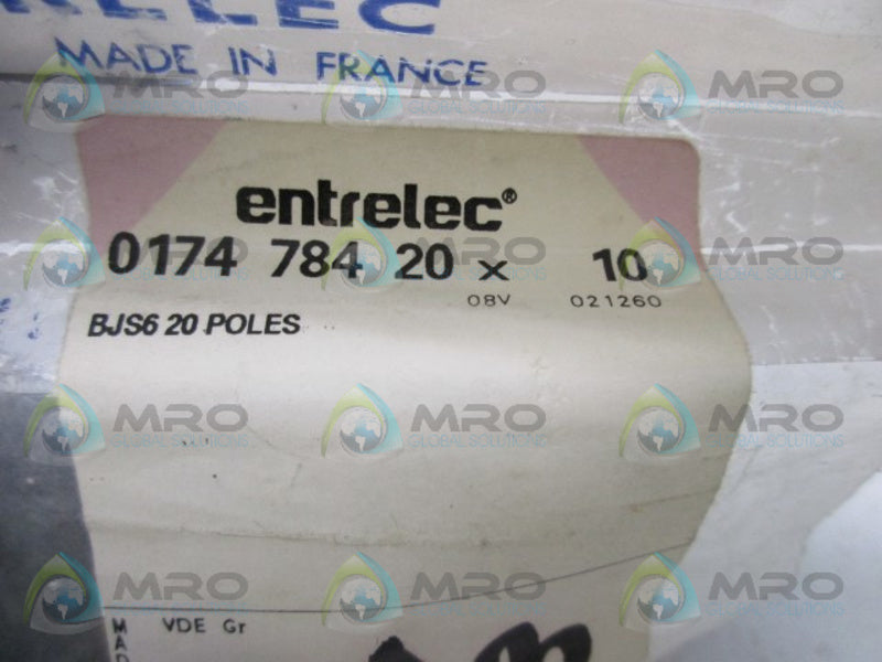 ENTRELEC 0174-784-20 TERNINAL BLOCKER JUMPER BAR (PK OF 10)  NSNP IN BAG