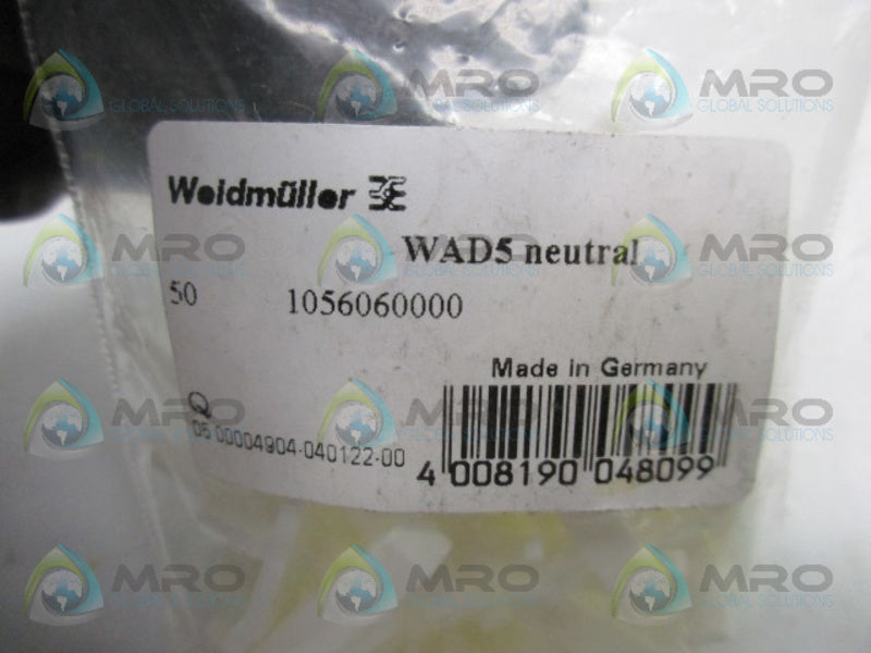 WEIDMULLER WAD5 CONNECTOR MARKER BLANK (PK OF 50)  NSMP
