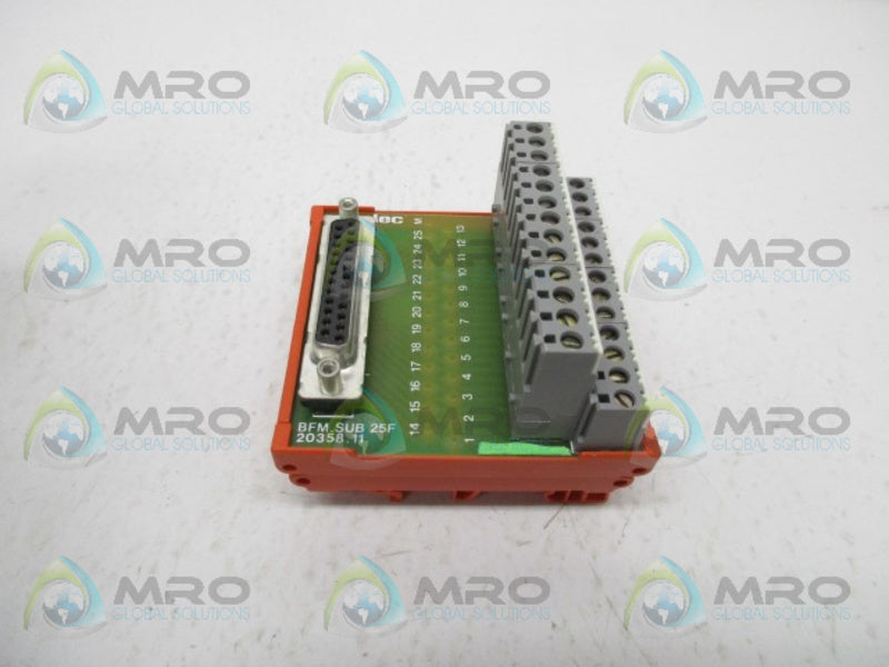 ENTRELEC BFM.SUB25F CONNECTOR INTERFACE SCREW CLAMP MODULE  NSNP