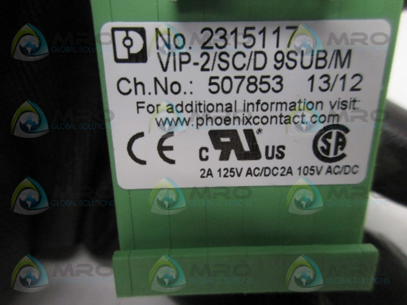PHOENIX CONTACT VIP-2/SC/D9SUB/M MODULE  NSMP