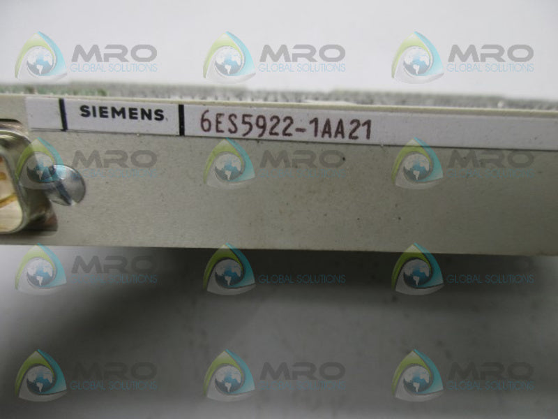 SIEMENS 6ES5922-1AA21 CPU MODULE  NSMP