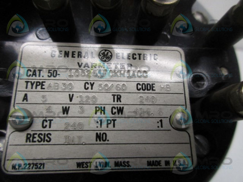 GENERAL ELECTRIC 50-105251FCKH1ACC PANEL MOUNT WATT GAUGE  NSNP