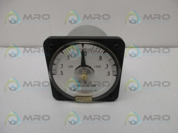 GENERAL ELECTRIC 50-112402FCAD1 POWER FACTOR METER * USED *