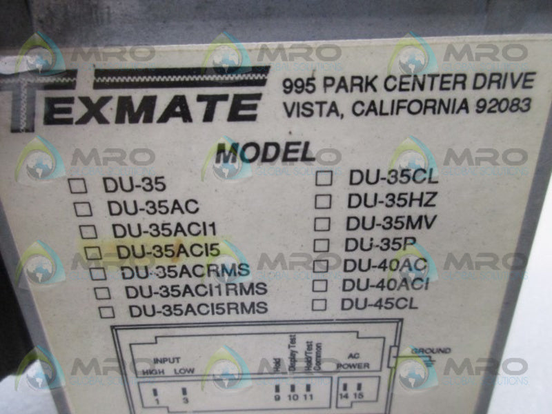 TEXMATE DU-35ACI5 METER 1-5AMP 3.5DIGIT  NSMP