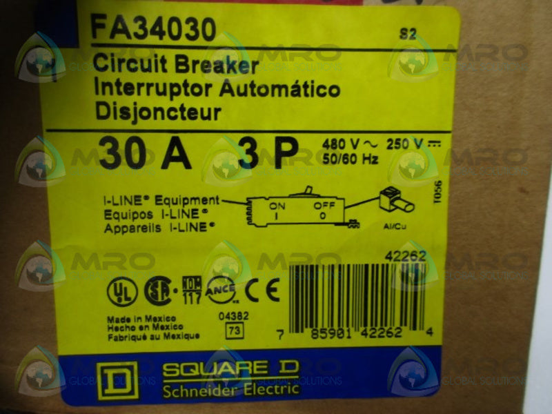 SQUARE D FA34030 CIRCUIT BREAKER * FACTORY SEALED *