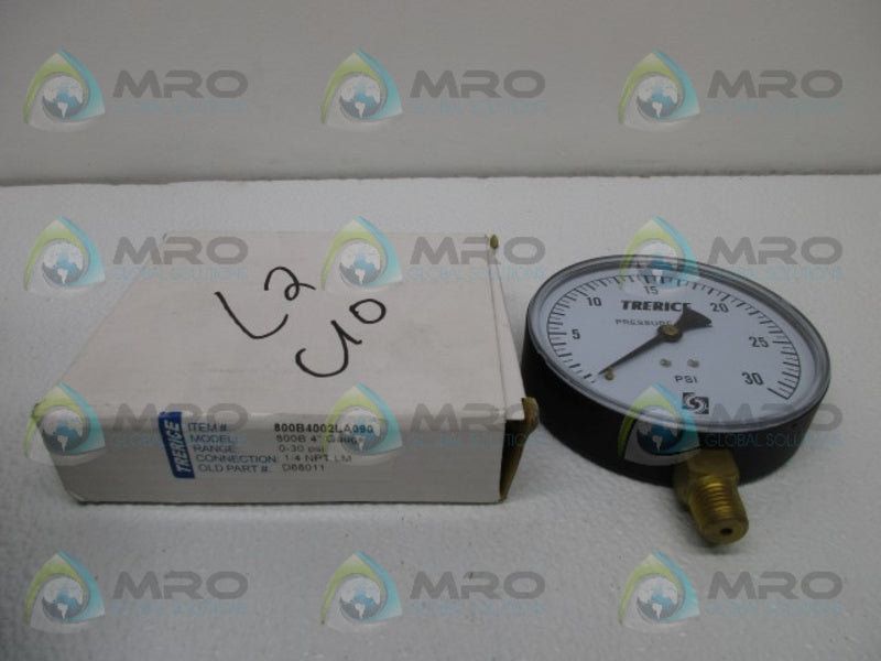 TRERICE 800B4002LA090 PRESSURE GAUGE 0-30PSI  NSMP