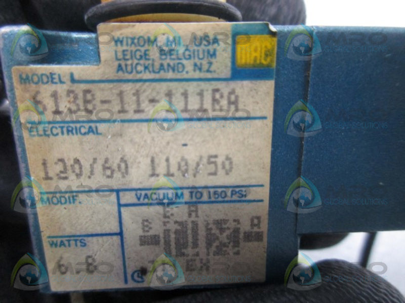 MAC 613B-11-111RA VALVE  UNMP