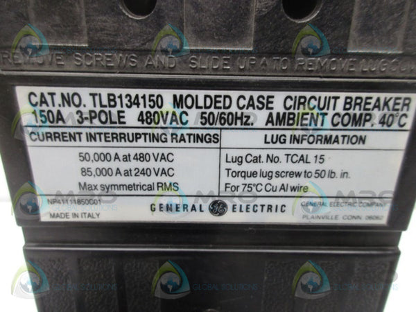 GENERAL ELECTRIC TLB134150 MOLDED CASE CIRCUIT BREAKER  NSNP