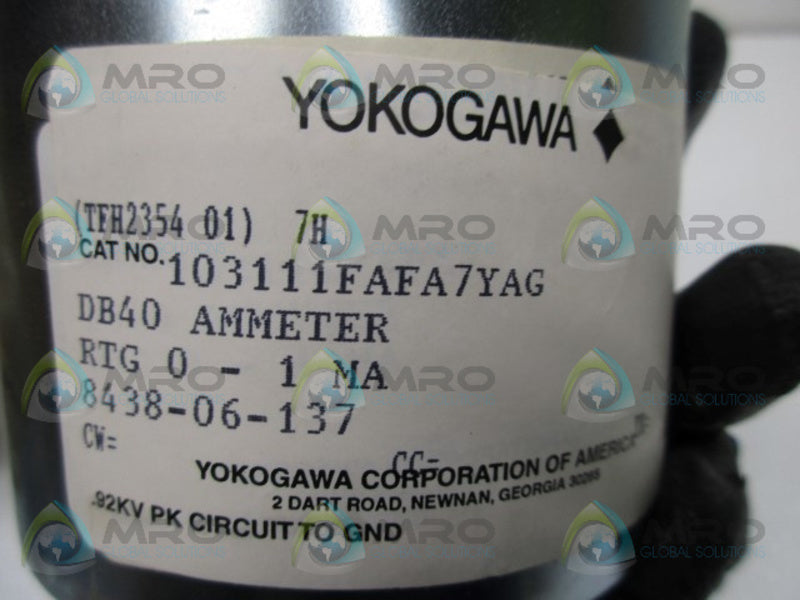 YOKOGAWA 103111FAFA7YAG AMMETER  NSMP
