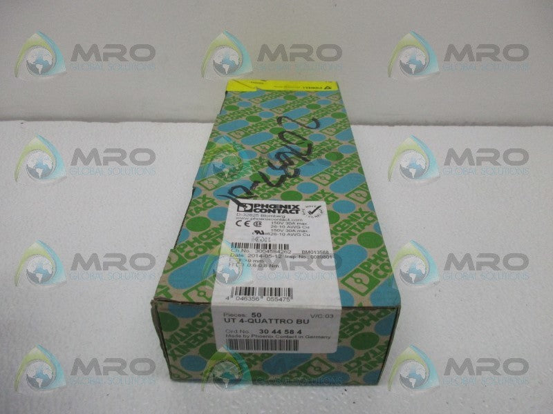 PHOENIX CONTACT UT4-QUATTRO BU TERMINAL BLOCK * FACTORY SEALED *