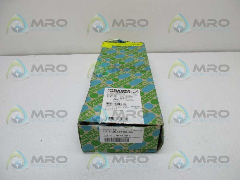 PHOENIX CONTACT UT4-QUATTRO BU TERMINAL BLOCK (IN BOX)  NSNP