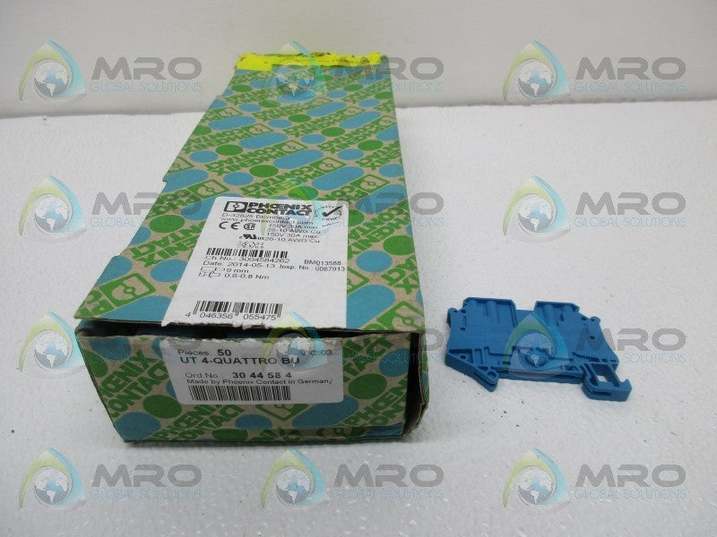 PHOENIX CONTACT UT4-QUATTRO BU TERMINAL BLOCK (IN BOX)  NSNP