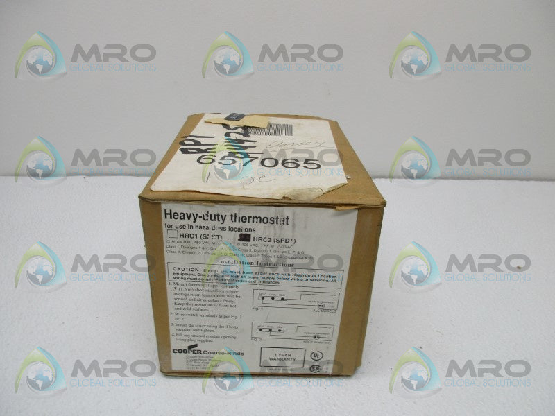 CROUSE HINDS HRC2 THERMOSTAT  NSMP