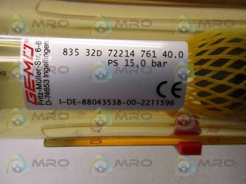 GEMU I-DE-88043538-00-2211596 WATER FLOW METER  NSMP