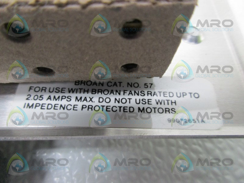 BROAN NO. 57 SOLID STATE FAN SPEED CONTROL  NSMP