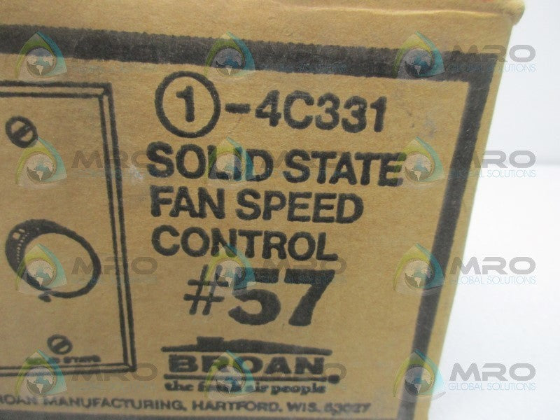 BROAN NO. 57 SOLID STATE FAN SPEED CONTROL  NSMP