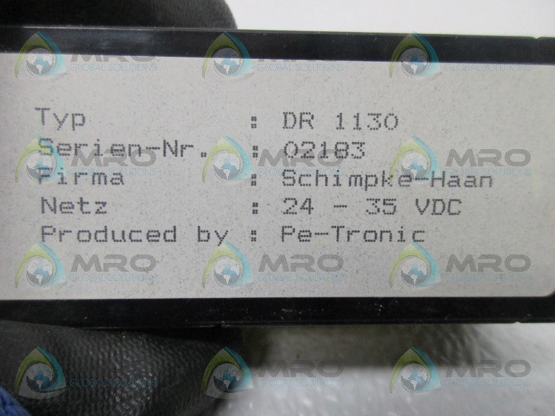 SCHIMPKE HAAN DR1130 TIMER  NSNP