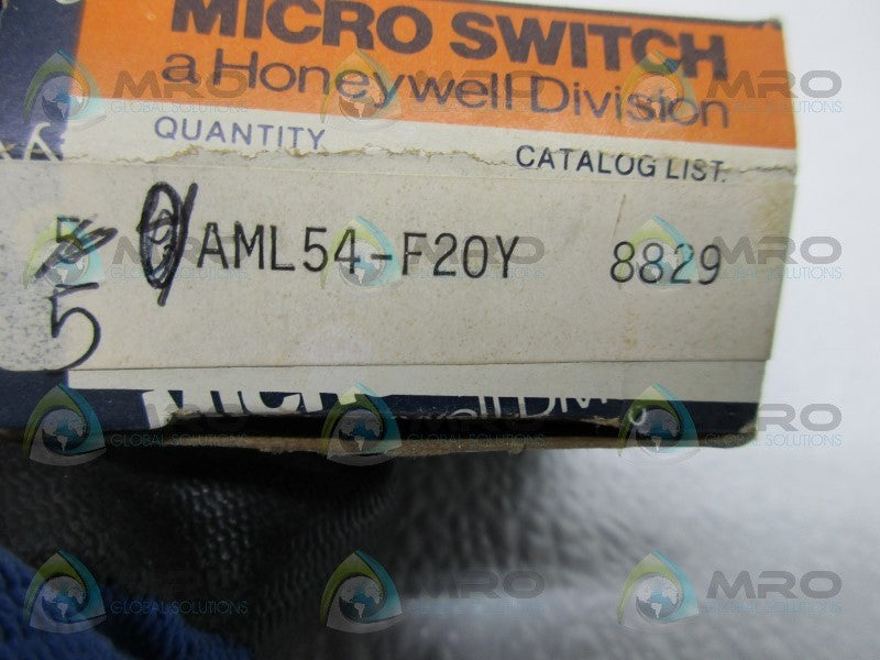MICRO SWITCH AML54-F20Y (PKG OF 5)  NSMP
