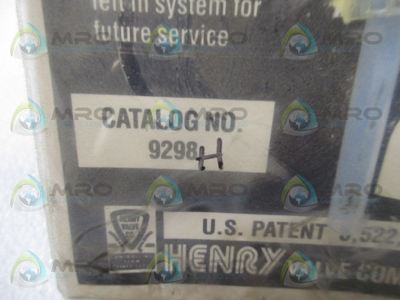 HENRY VALVE 9298 OIL EXCHANGER * NEW IN ORIGINAL PACKAGE *