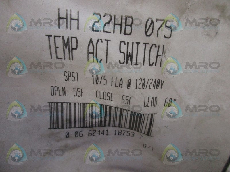 CARRIER HH-22HB-075 TEMPERATURE ACT SWITCH  NSMP