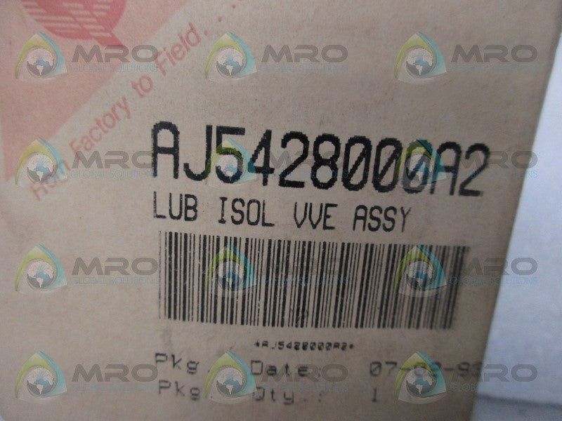 FISHER AJ542800A2 LUB ISOL VVE ASSEMBLY  NSMP