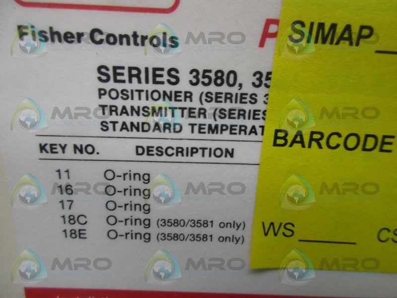 FISHER R3580X00022 REPAIR KIT SERIES 3580 * NEW IN ORIGINAL PACKAGE *