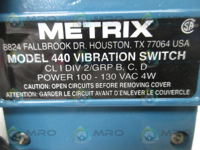 METRIX 440DR-2001-0005 VIBRATION SWITCH * NEW IN BOX *