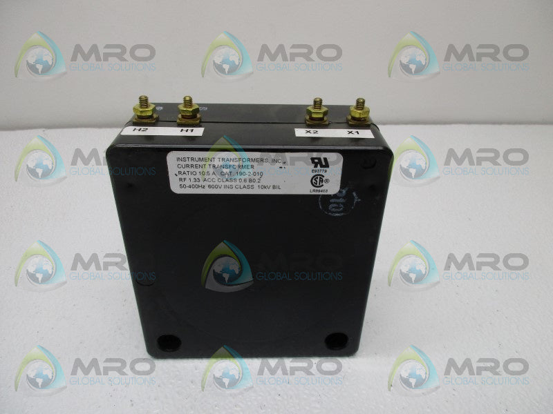 INSTRUMENT TRANSFORMERS 190-2-010 CURRENT TRANSFORMER RATIO 10:5  NSNP