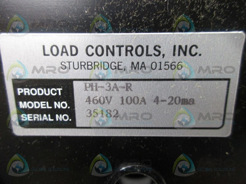 LOAD CONTROLS PH-3A-R 460V 100A 4-20MA POWER CELL  NSNP