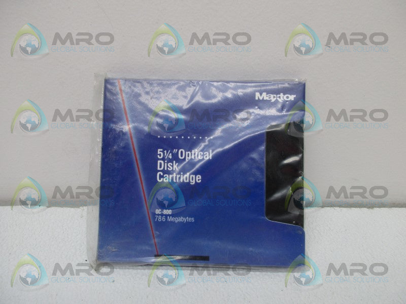 MAXTOR 0C-800 OPTICAL DICK CARTRIDGE 5-1/4"  NSNP IN FACTOR BAG