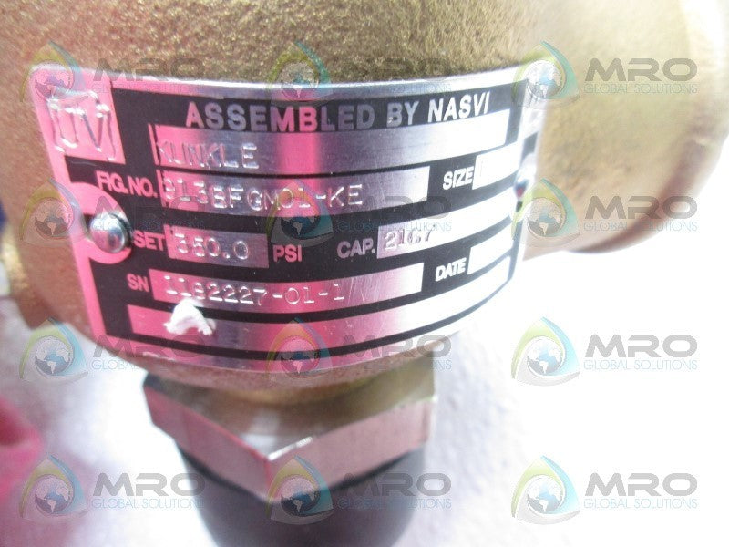 KUNKLE 913BFGM01-KE 350PSI PRESSURE RELIEF VALVE  NSNP