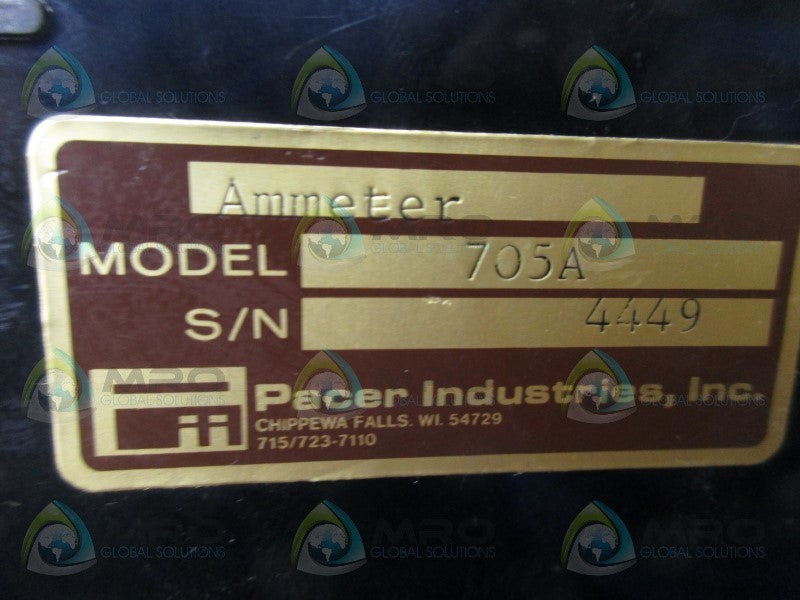 PACER INDUSTRIES 705A AMMETER  UNMP