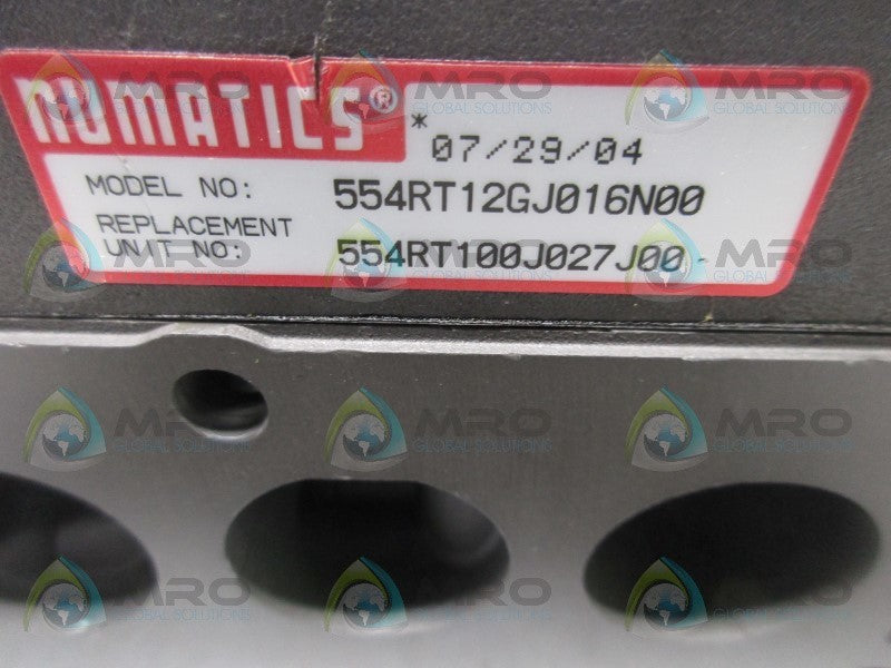 NUMATICS 554RT12GJ016N00 VALVE  NSNP