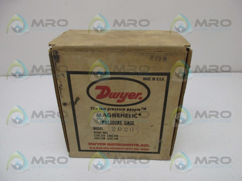 DWYER 2020C PRESSURE GAUGE  NSMP