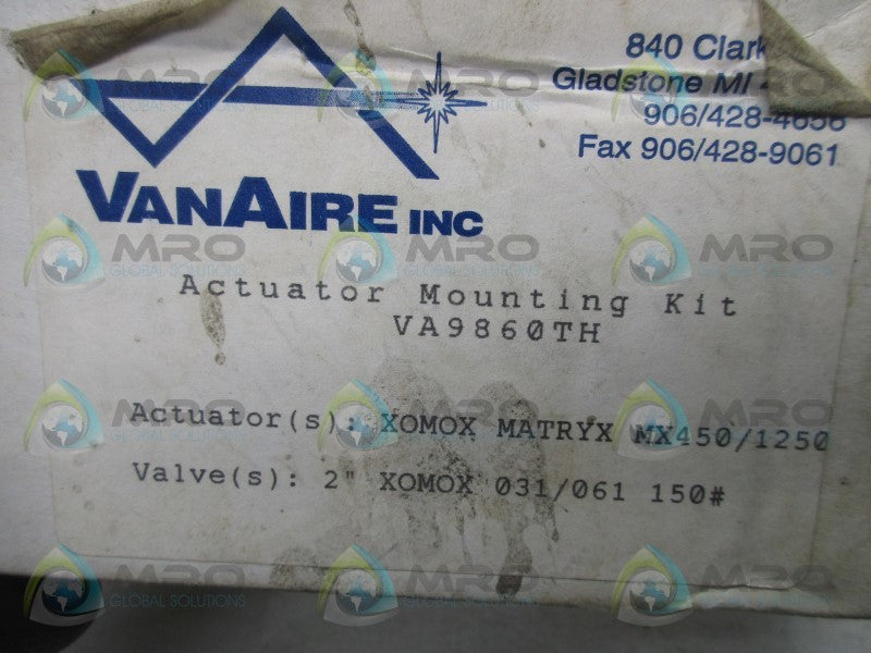 VANAIRE VA9860TH ACTUATOR MOUNTING KIT  NSMP