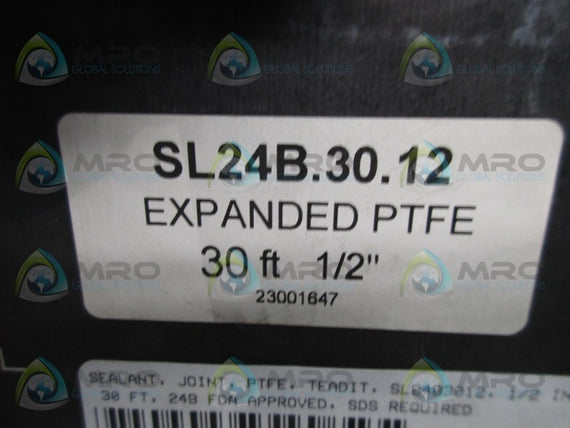 TEADIT SL24B.30.12 JOINT SEALANT EXPANDED PTFE 30FT 1/2" * NEW IN BOX *
