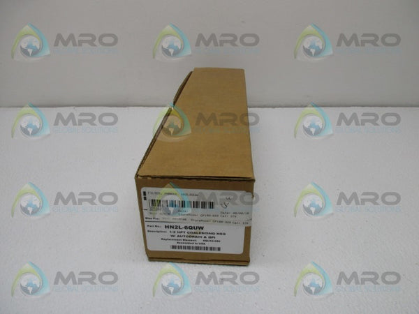 PARKER HN2L-6QUW 1/2" NPT COALESCING HSG W/ AUTODRAIN & DPI  NSMP