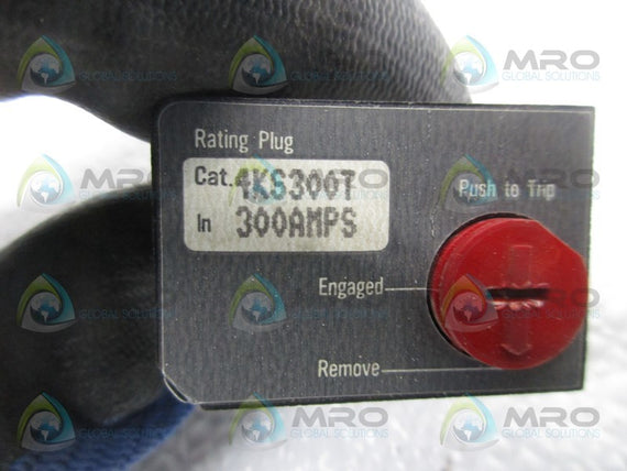 CUTLER HAMMER  4KS300T FIXED RATING PLUG * USED *
