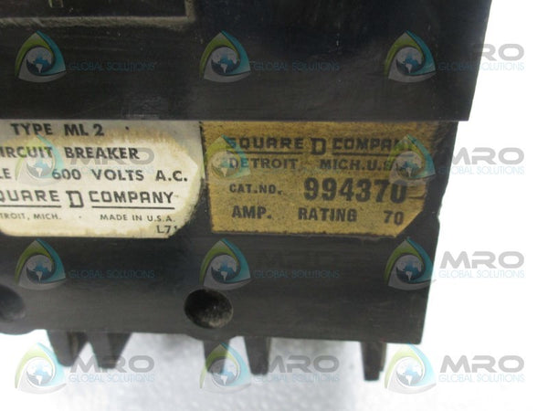 SQUARE D 994370 CIRCUIT BREAKER  UNMP