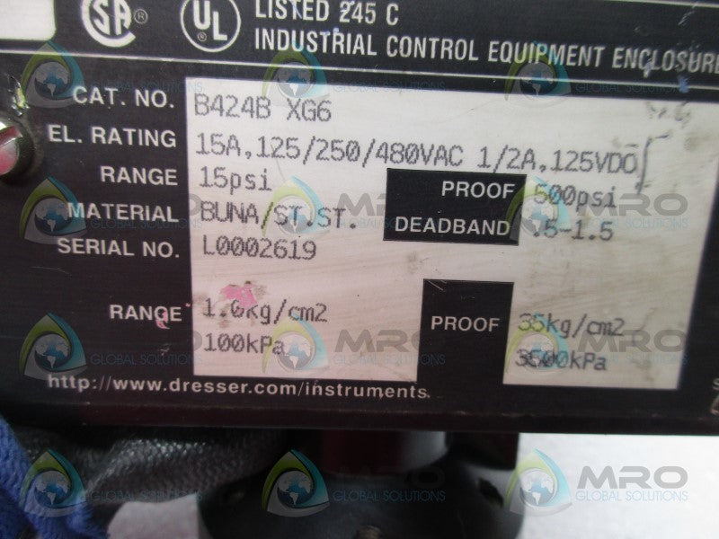 ASHCROFT B424BXG6 500PSI  UNMP