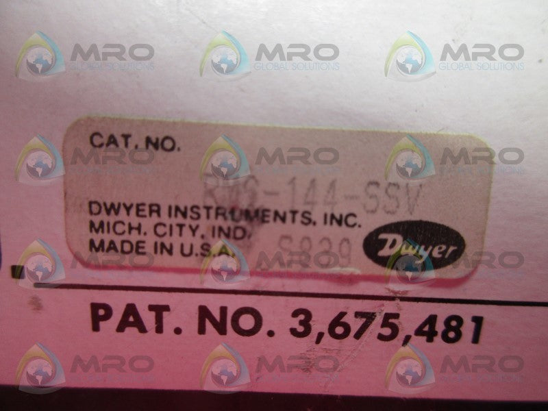 DWYER RMS-144-SSV WATER FLOWMETER  NSMP