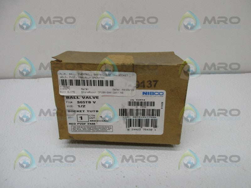 NIBCO S65TBV BALL VALVE 1/2" SOCKET TUTB  NSMP