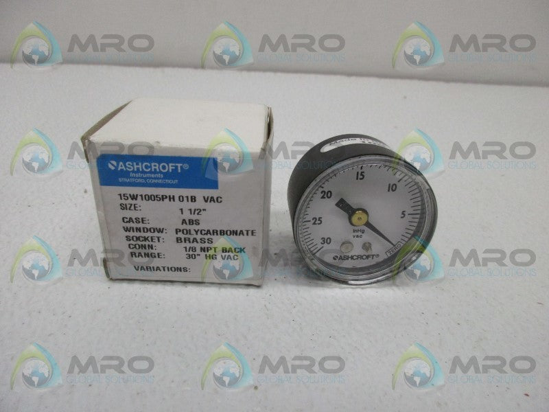 ASHCROFT 15W1005PH01B PRESSURE GAUGE 0-15PSI  NSMP