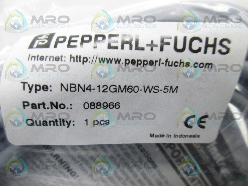 PEPPERL & FUCHS NBN4-12GM60-WS-5M INDUCTIVE AC * NEW IN FACTORY BAG *