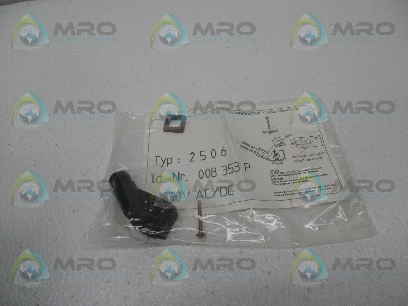 BURKERT 008353P CABLE PLUG TYPE 2506 * NEW IN FACTORY BAG *