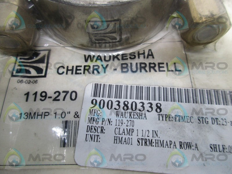 WAUKESHA CHERRY BURRELL 119-270 CLAMP  NSMP