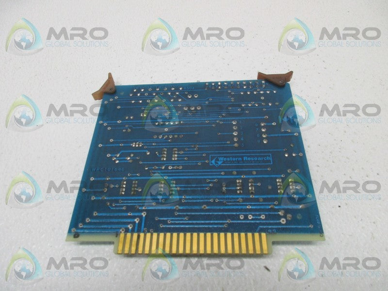 WESTERN RESEARCH WPC101646 CIRCUIT BOARD  UNMP