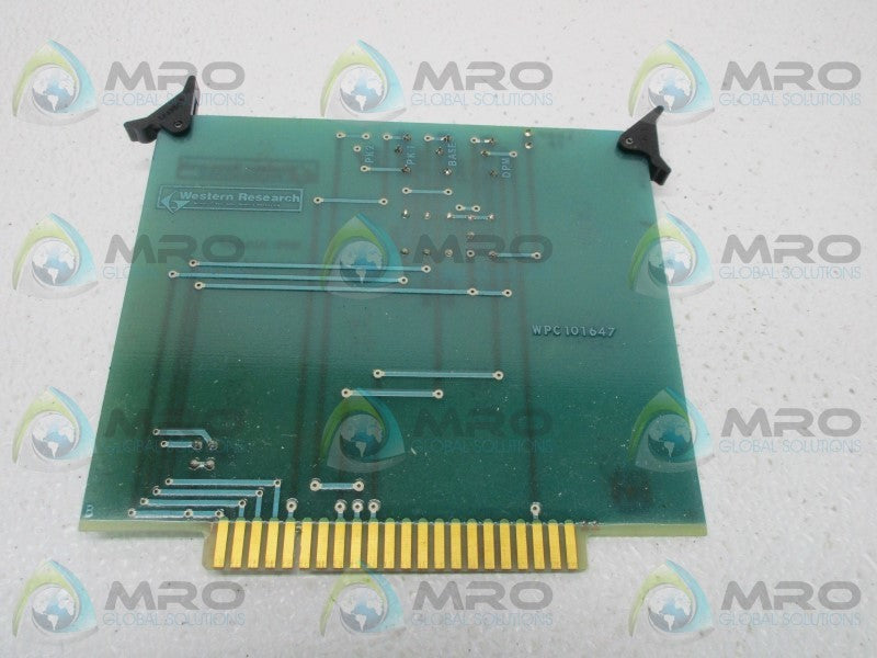 WESTERN RESEARCH WPC101647 CIRCUIT BOARD  UNMP